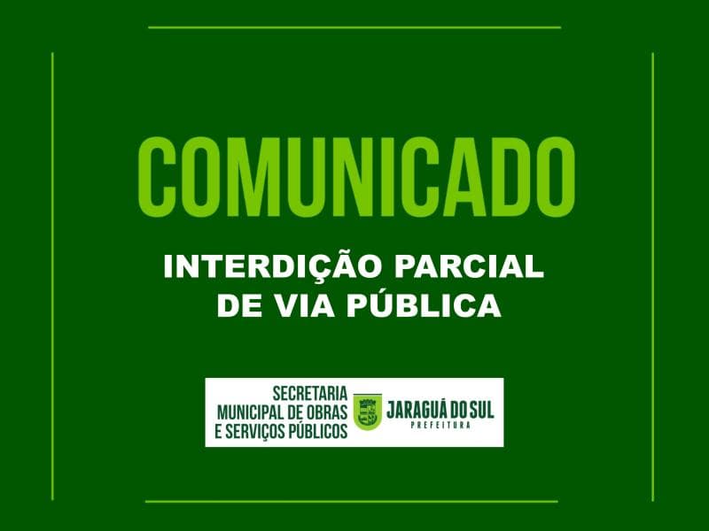 Interdição parcial da Rua Feliciano Bortolini nesta quinta-feira (20)