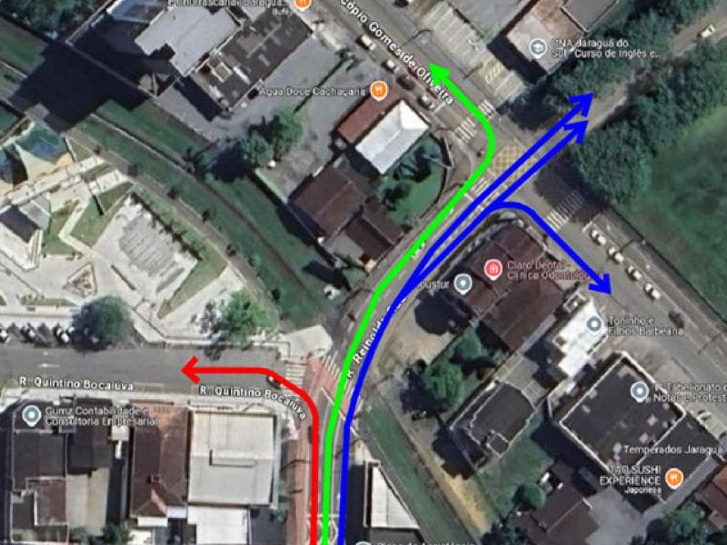 Alteração na Rua Reinoldo Rau no acesso à Praça Ângelo Piazera