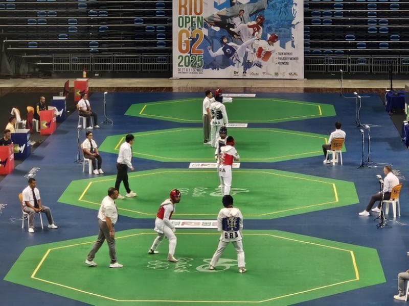Trio de Jaraguá do taekwondo vai ao pódio no renomado Rio Open
