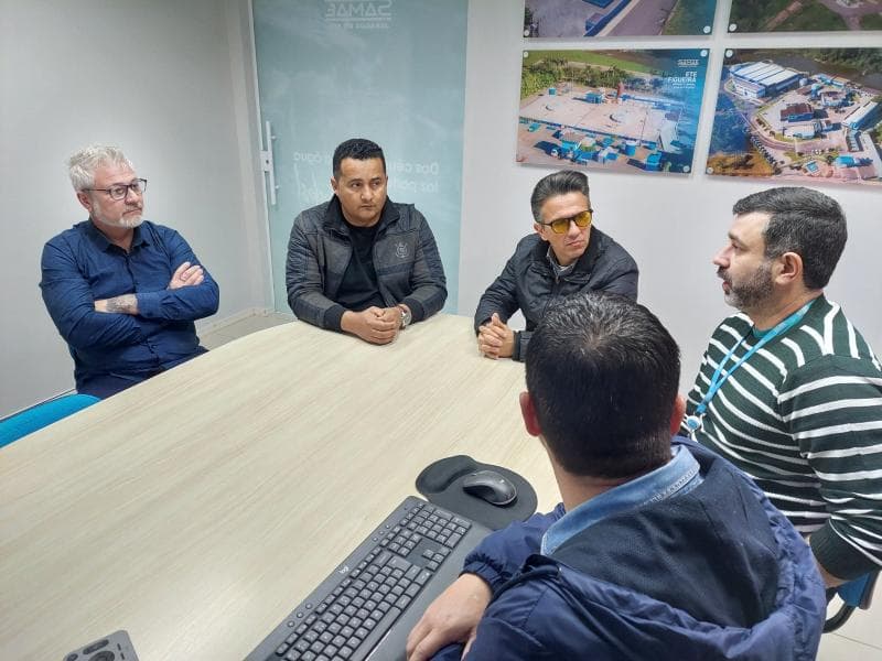 Gestores de Brusque visitaram o Samae nesta segunda-feira